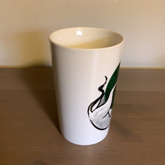 Starbucks “Cat and Yarn” 16 Oz. White, Green, and Black Ceramic Mug - Picture 4 of 6